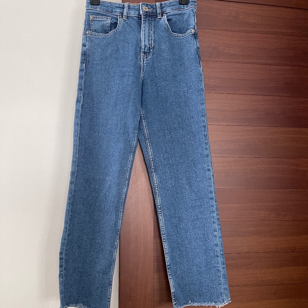 H&M high rise dark wash jeans